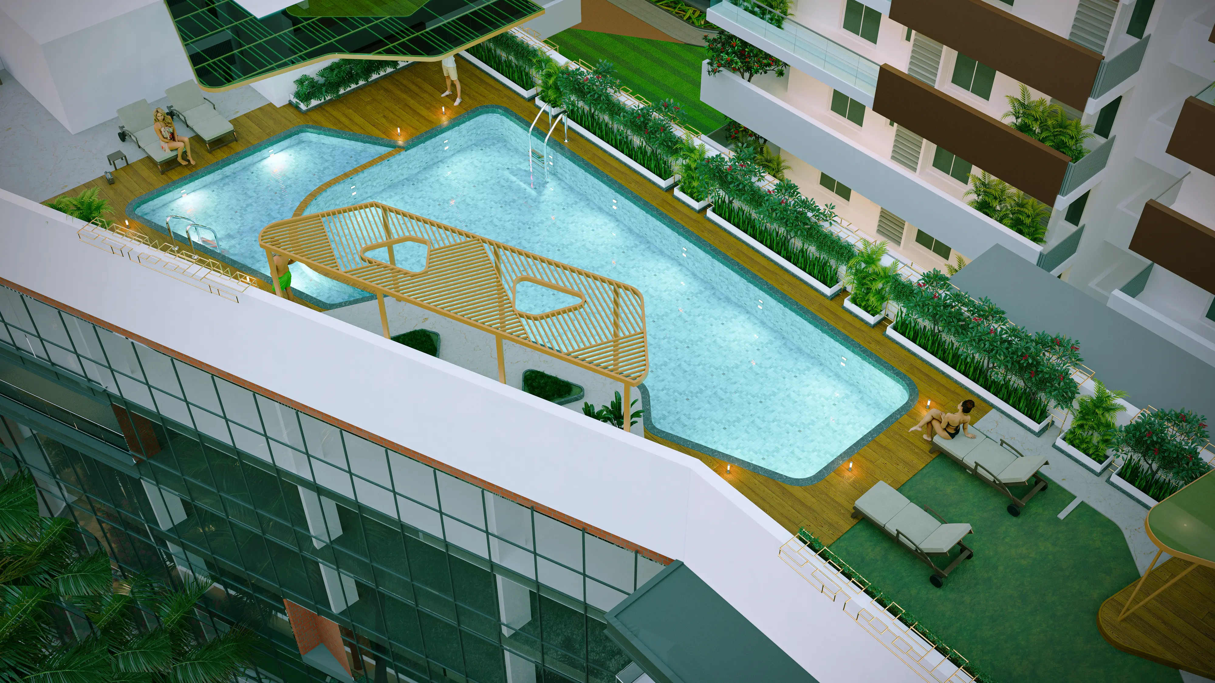 Terrace Swimming Pool with Deck